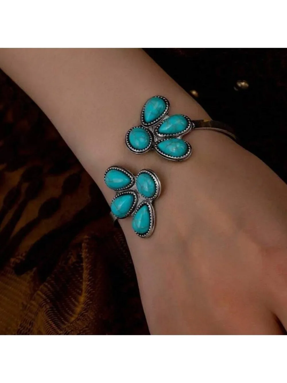 New! Turquoise Boho Western Cuff Bracelet NWOT